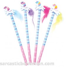 The Piggy Story 'Unicorn Land' Set of 4 Pencils with Die-Cut Eraser Toppers Set of 4 Pencils B07CNNXC6M